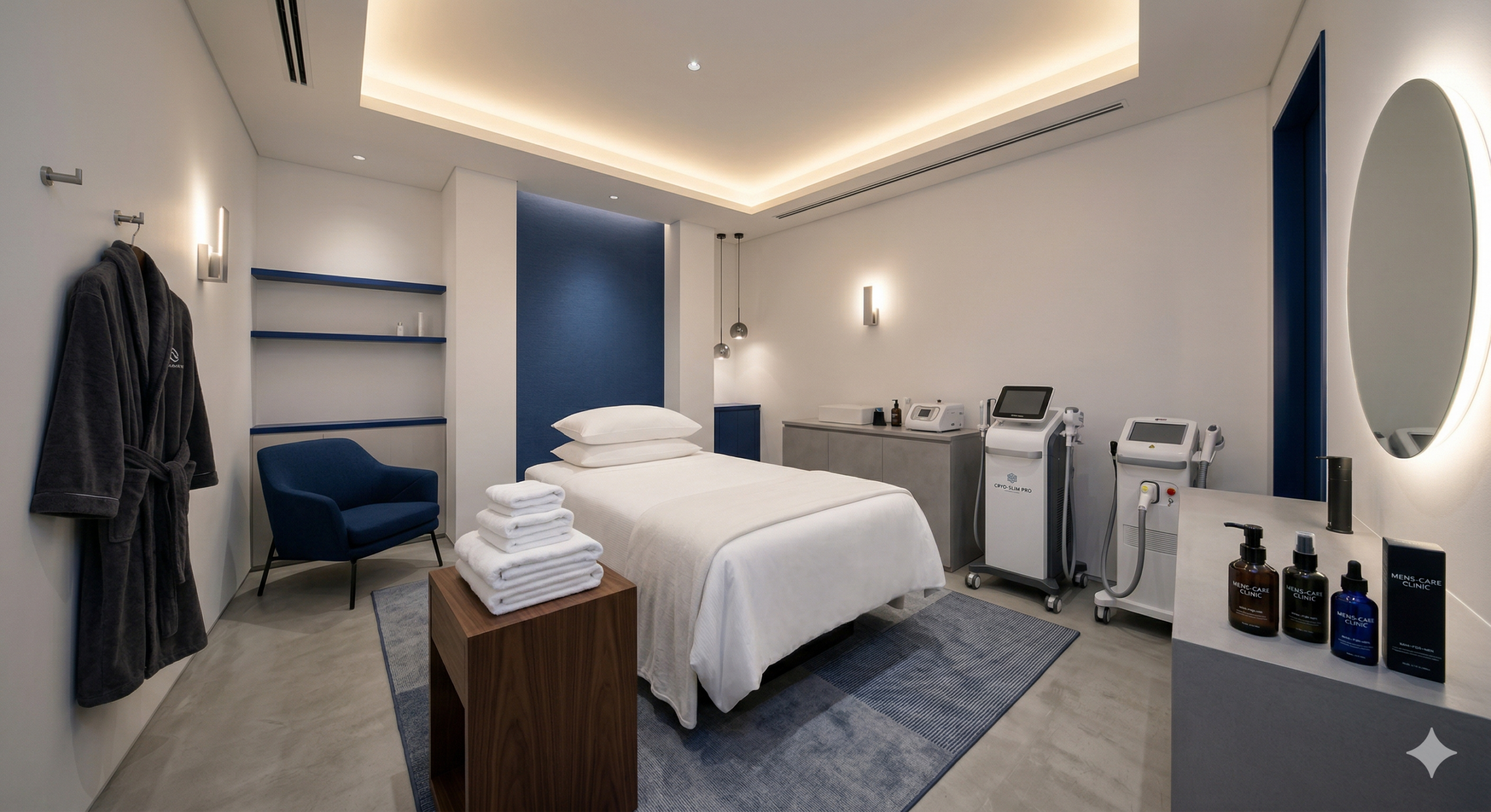 メンズクリアの個室空間