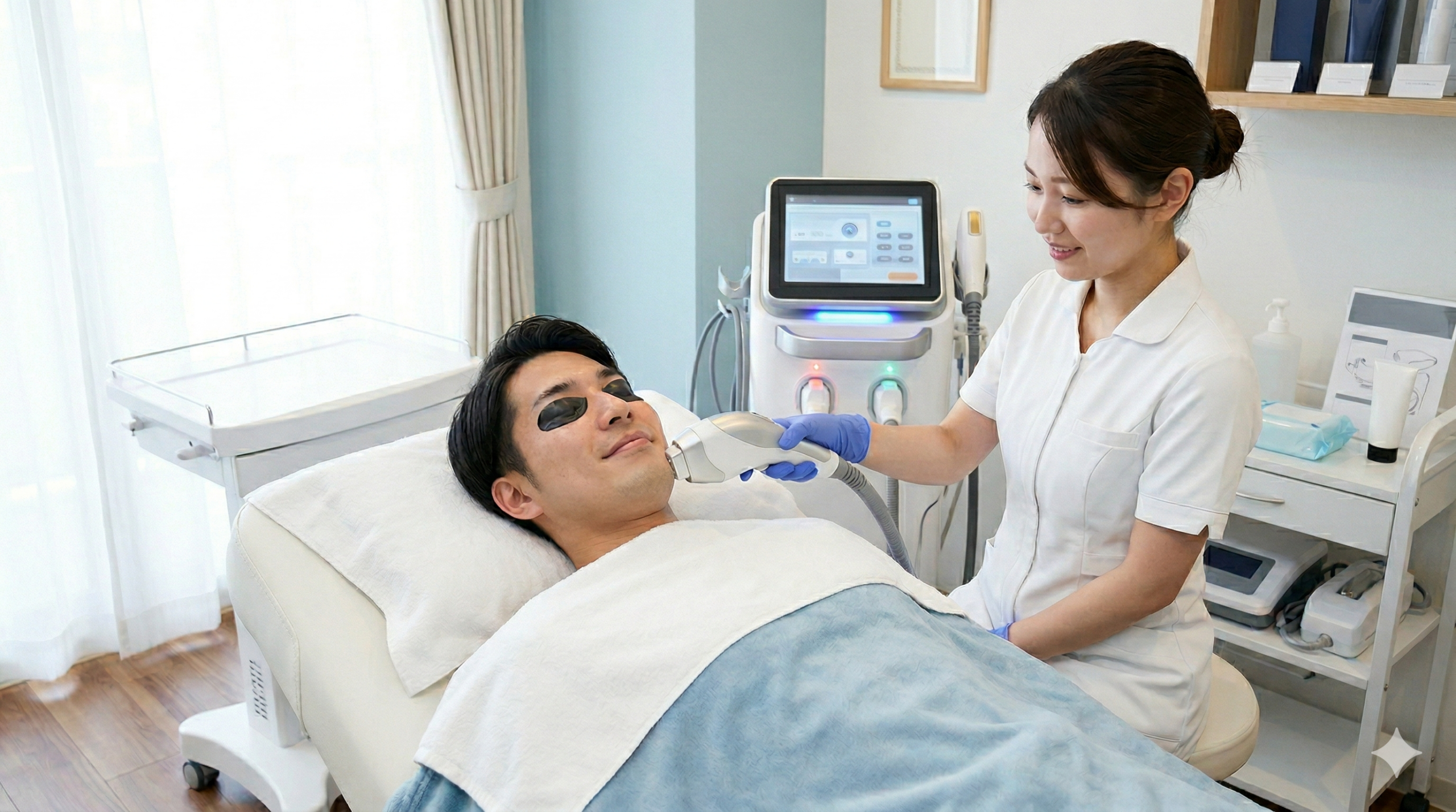 メンズクリアの施術風景